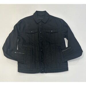 John Varvatos Star USA Trucker Moto Denim Jacket Color Black Men's Size S